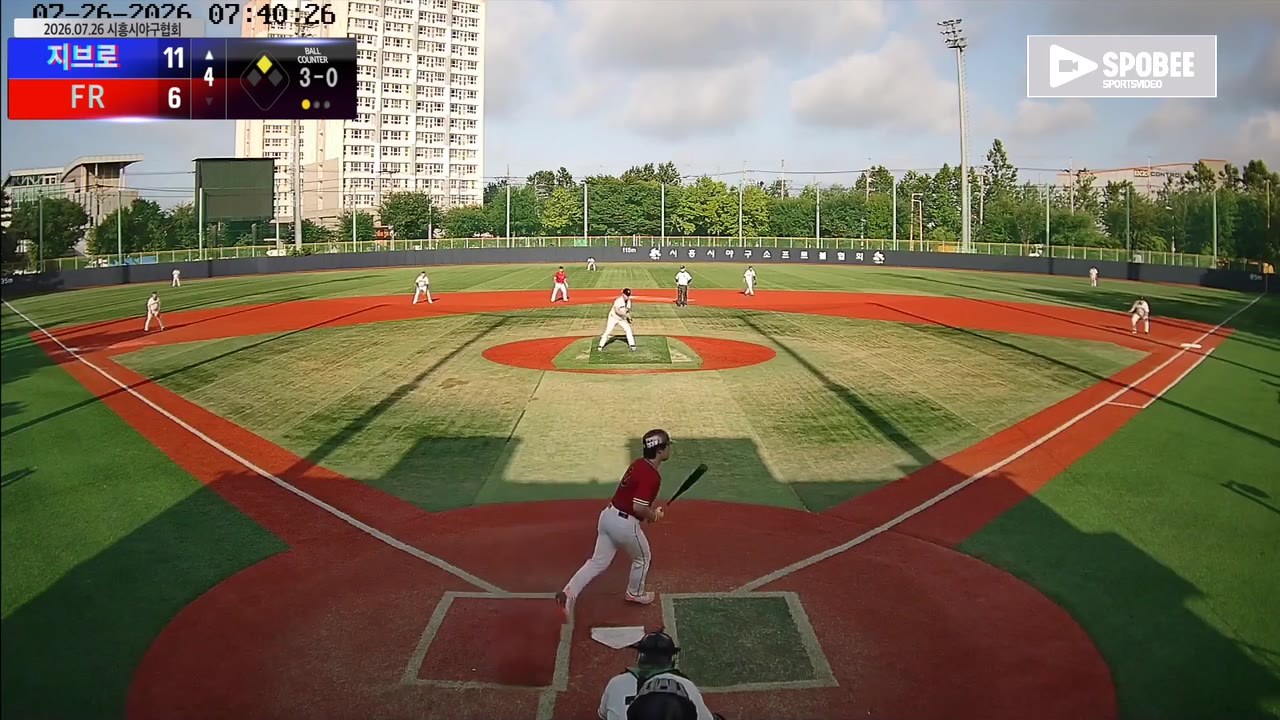 장보선(0번, 지브로) 볼넷 클립 | vs FR | 7/26 (소망야구장)