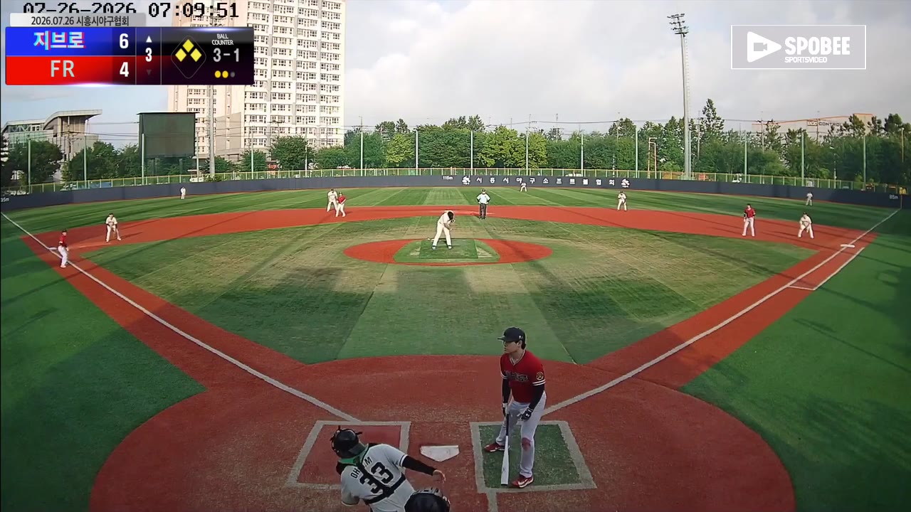정인수(30번, 지브로) 볼넷 클립 | vs FR | 7/26 (소망야구장)