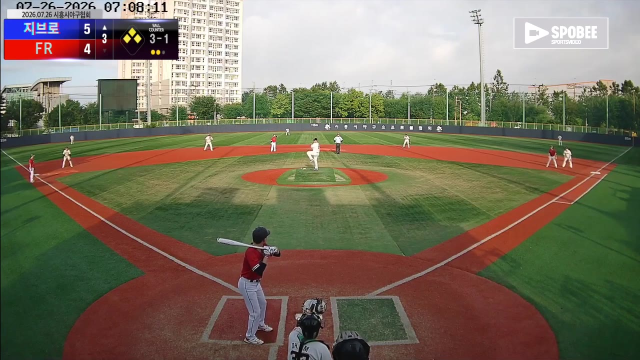 정길수(16번, 지브로) 볼넷 클립 | vs FR | 7/26 (소망야구장)