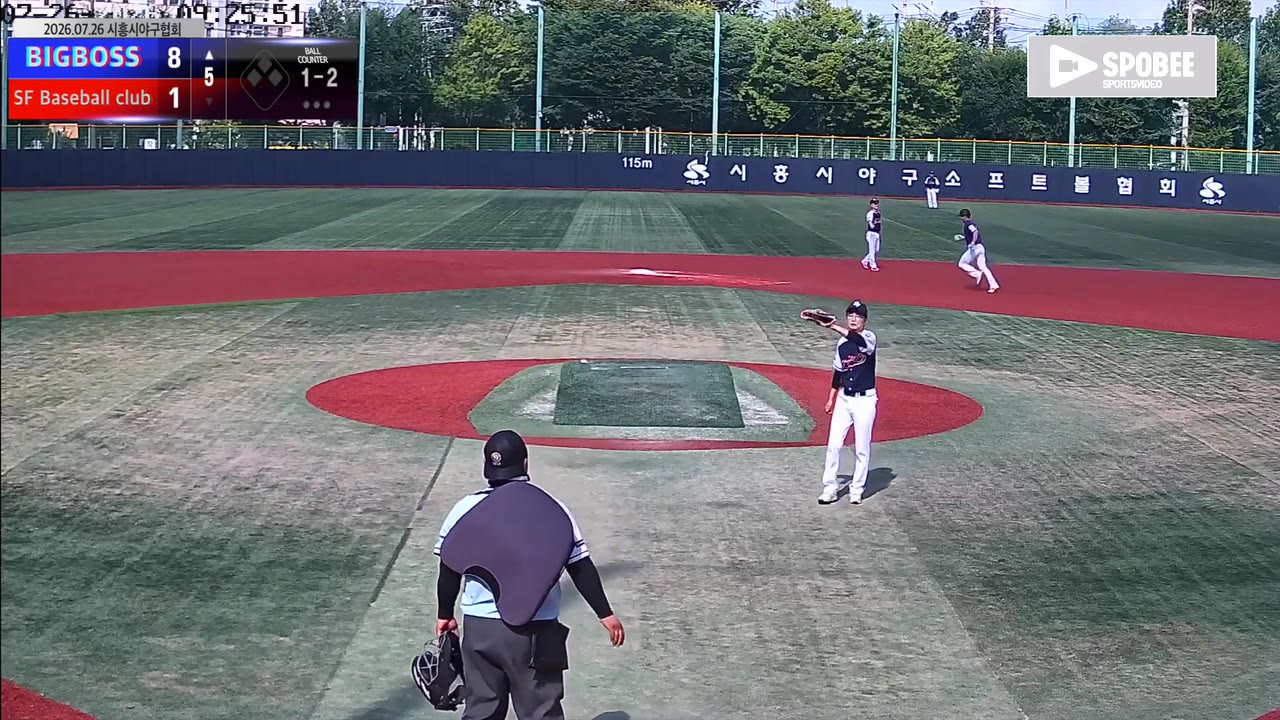한기복(51번, BIGBOSS) 홈런 클립 | vs SF Baseball club | 7/26 (소망야구장)
