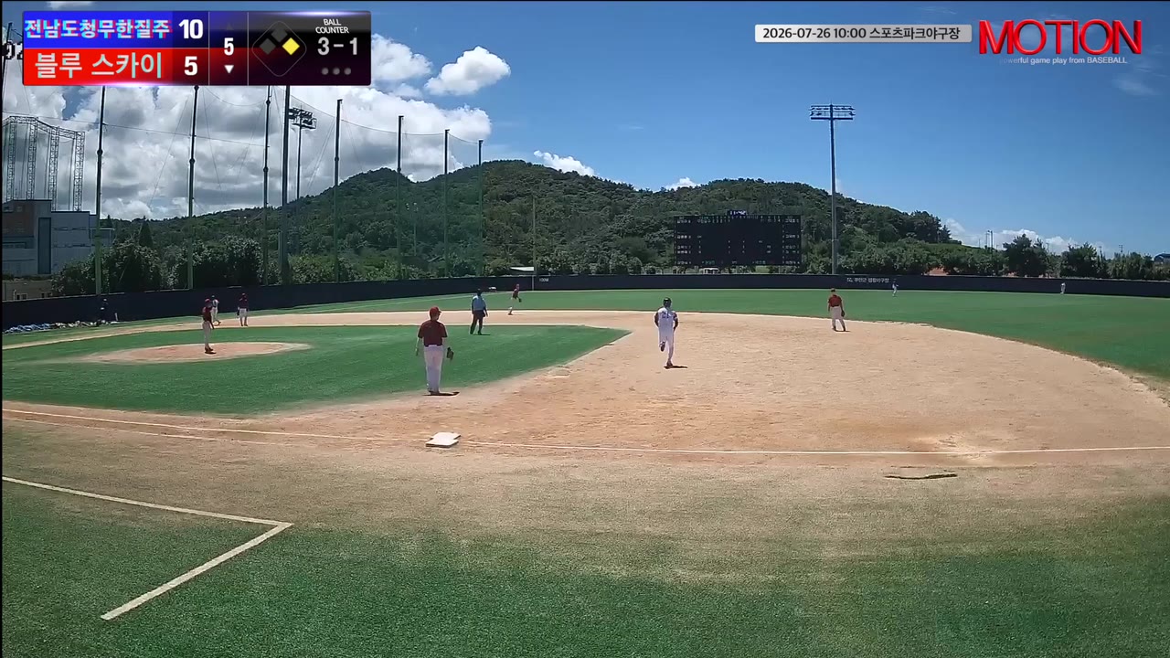 정종(21번, 블루 스카이) 3루타 클립 | vs 전남도청무한질주 | 7/26 (스포츠파크야구장)