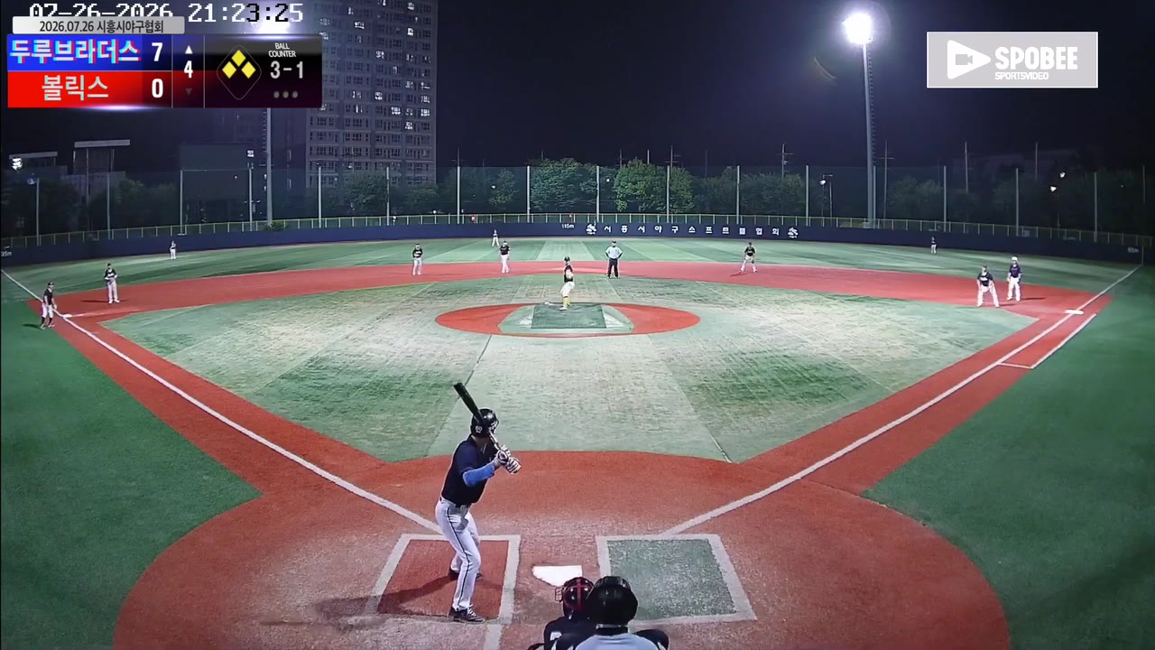 장성현(18번, 두루브라더스) 볼넷 클립 | vs 볼릭스 | 7/26 (소망야구장)