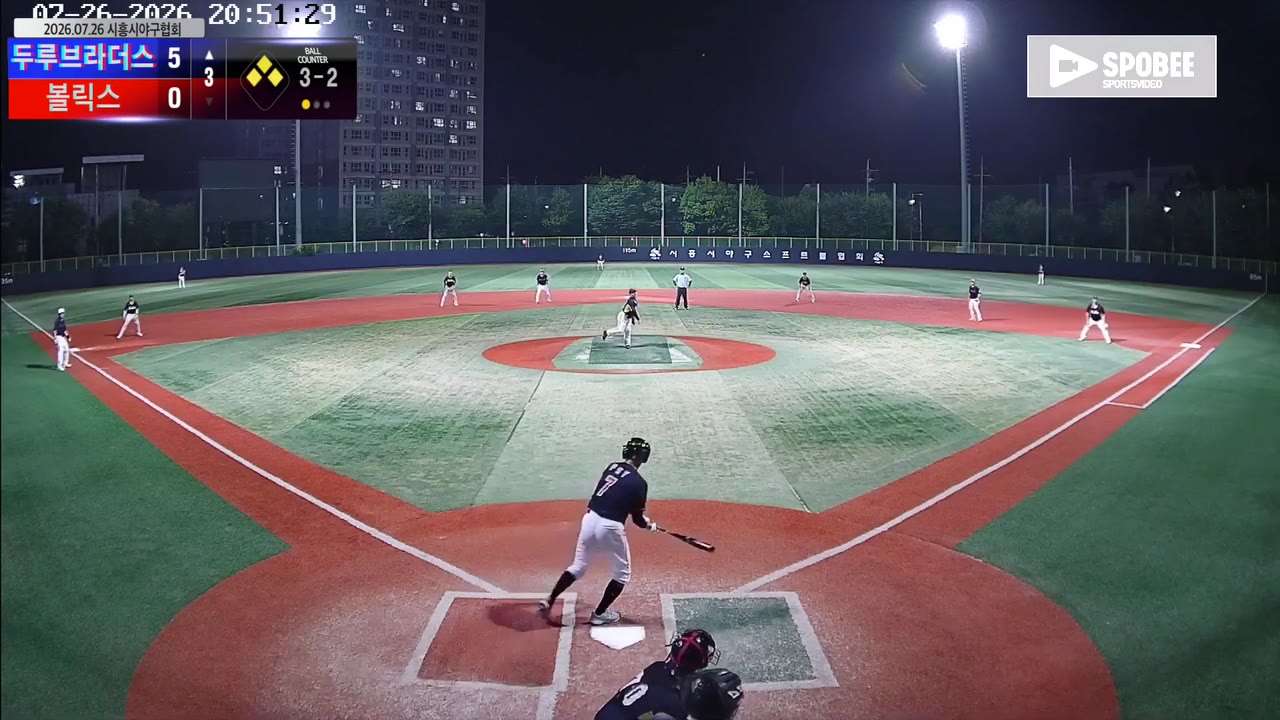 구자원(7번, 두루브라더스) 볼넷 클립 | vs 볼릭스 | 7/26 (소망야구장)