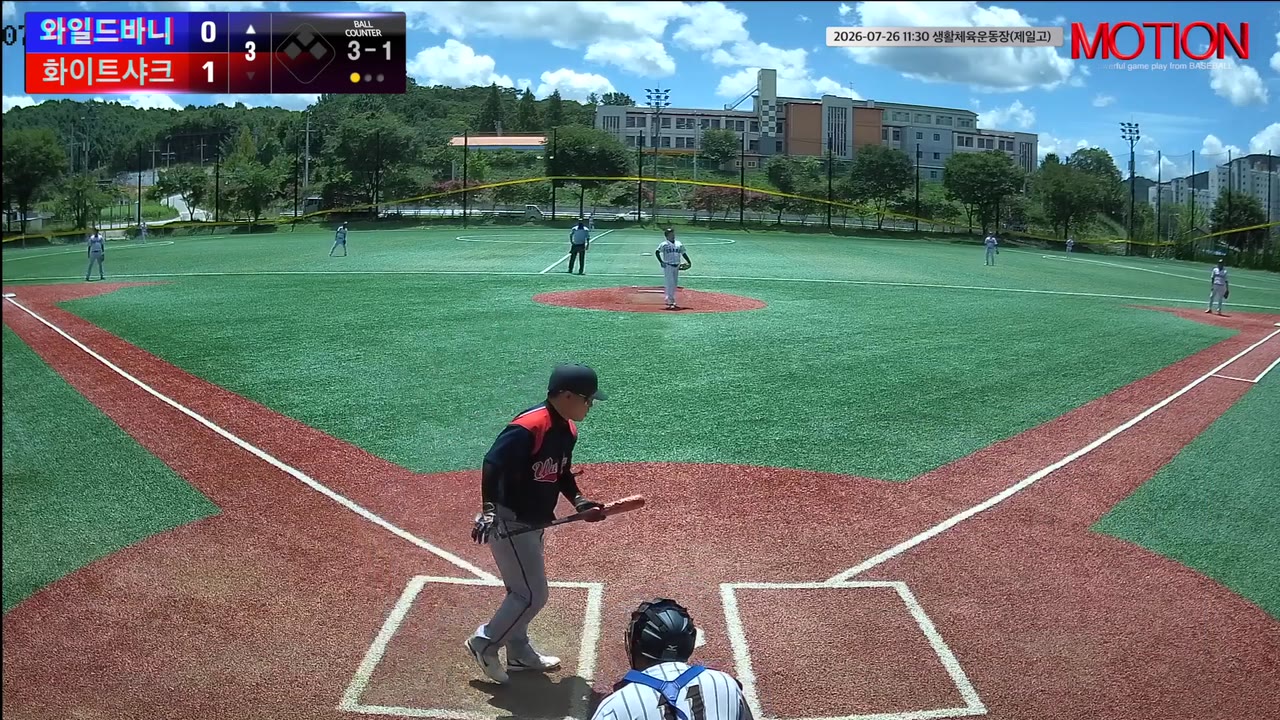 김서근(19번, 와일드바니) 볼넷 클립 | vs 화이트샤크 | 7/26 (생활체육운동장(제일고))