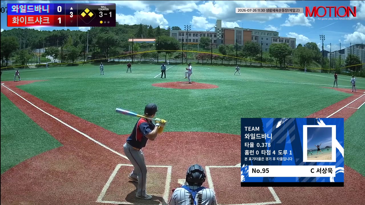 서상욱(95번, 와일드바니) 사구 클립 | vs 화이트샤크 | 7/26 (생활체육운동장(제일고))
