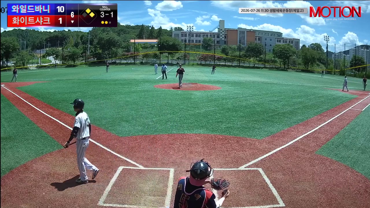 서윤후(14번, 화이트샤크) 볼넷 클립 | vs 와일드바니 | 7/26 (생활체육운동장(제일고))