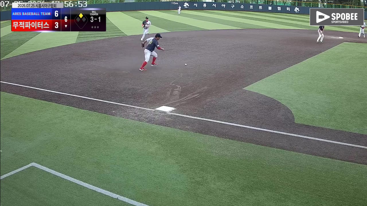 조철권(29번, 무적파이터스) 실책 클립 | vs ARES BASEBALL TEAM(ASURA) | 7/25 (정왕야구장)