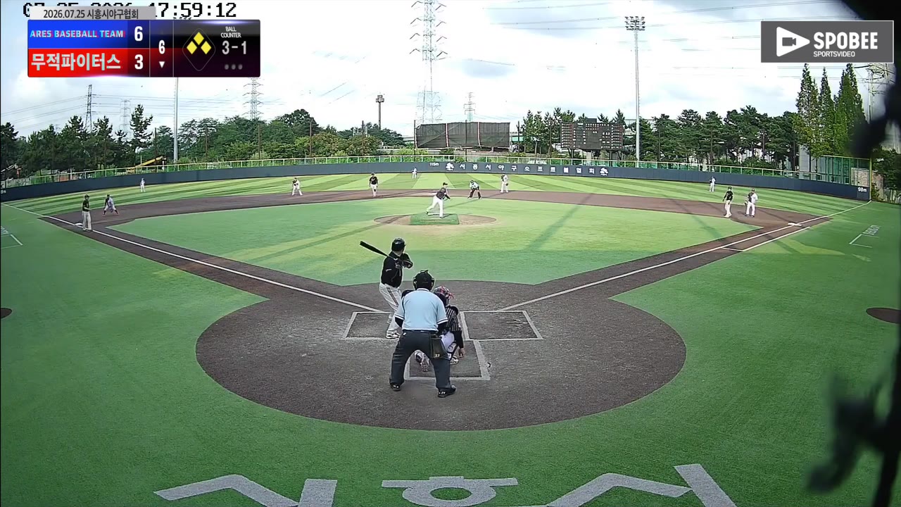 문순식(55번, 무적파이터스) 1루타 클립 | vs ARES BASEBALL TEAM(ASURA) | 7/25 (정왕야구장)
