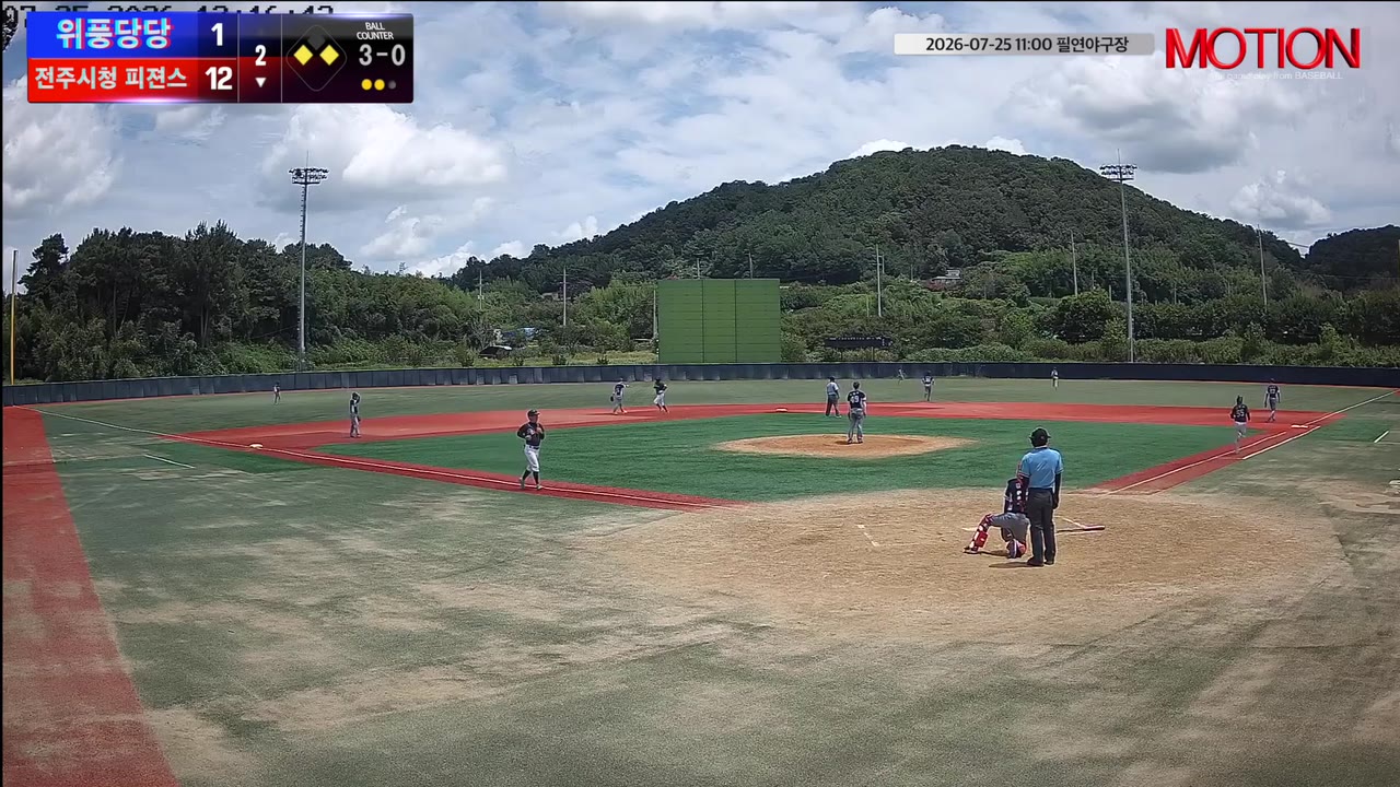 김인규(55번, 전주시청 피젼스 (Jeonju Pigeons)) 2루타 클립 | vs 위풍당당 | 7/25 (필연야구장)