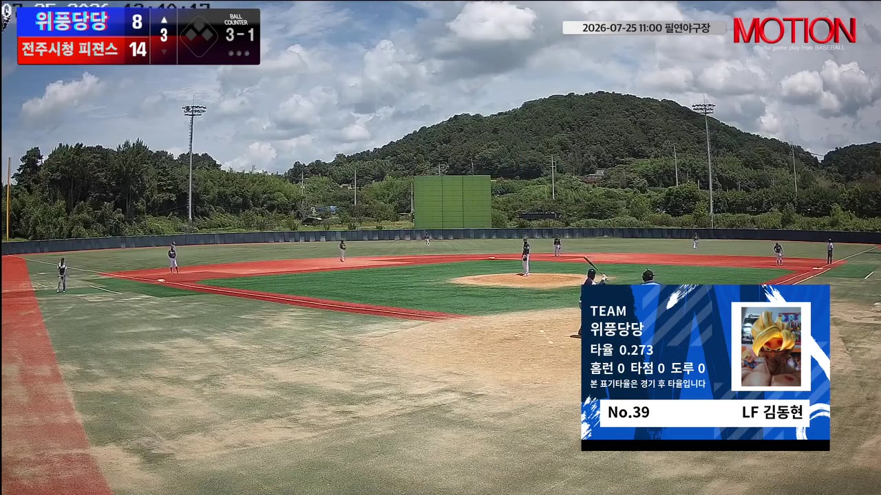 김동현(39번, 위풍당당) 실책 클립 | vs 전주시청 피젼스 (Jeonju Pigeons) | 7/25 (필연야구장)