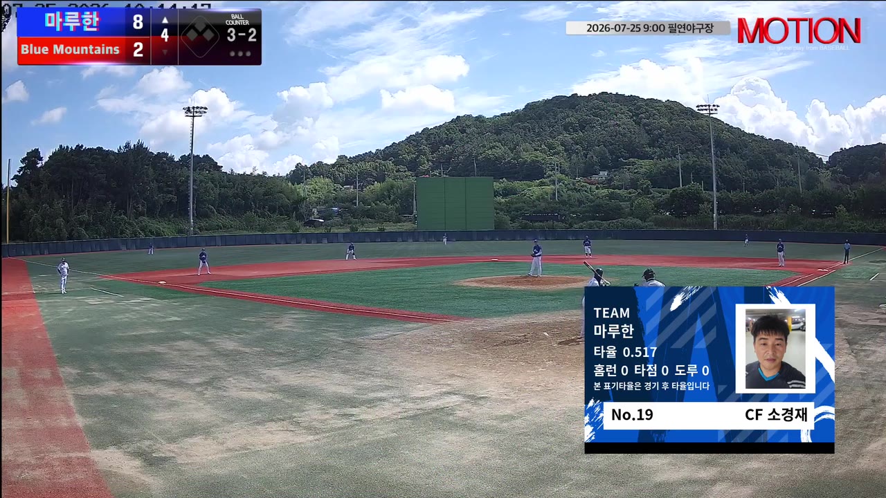 소경재(19번, 마루한) 1루타 클립 | vs Blue Mountains(블루마운틴) | 7/25 (필연야구장)