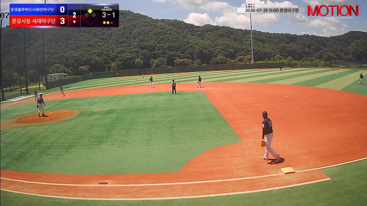 신동원(54번, 문경시청 새재야구단) 1루타 클립 | vs 문경블루버드사회인야구단 | 7/26 (문경야구장)