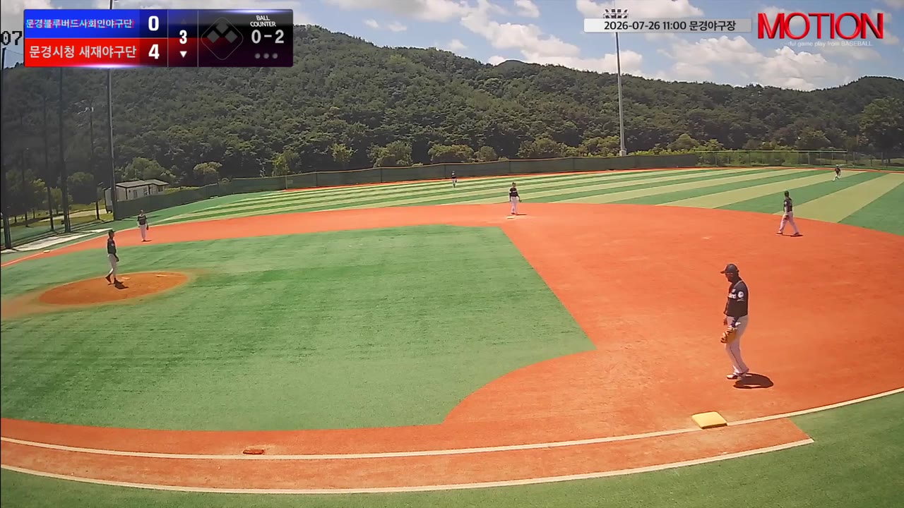 박준호(58번, 문경시청 새재야구단) 1루타 클립 | vs 문경블루버드사회인야구단 | 7/26 (문경야구장)