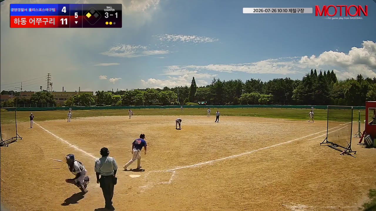 최신형(8번, 하동 어쭈구리) 볼넷 클립 | vs 광양경찰서 폴리스포스야구팀 | 7/26 (제철구장)