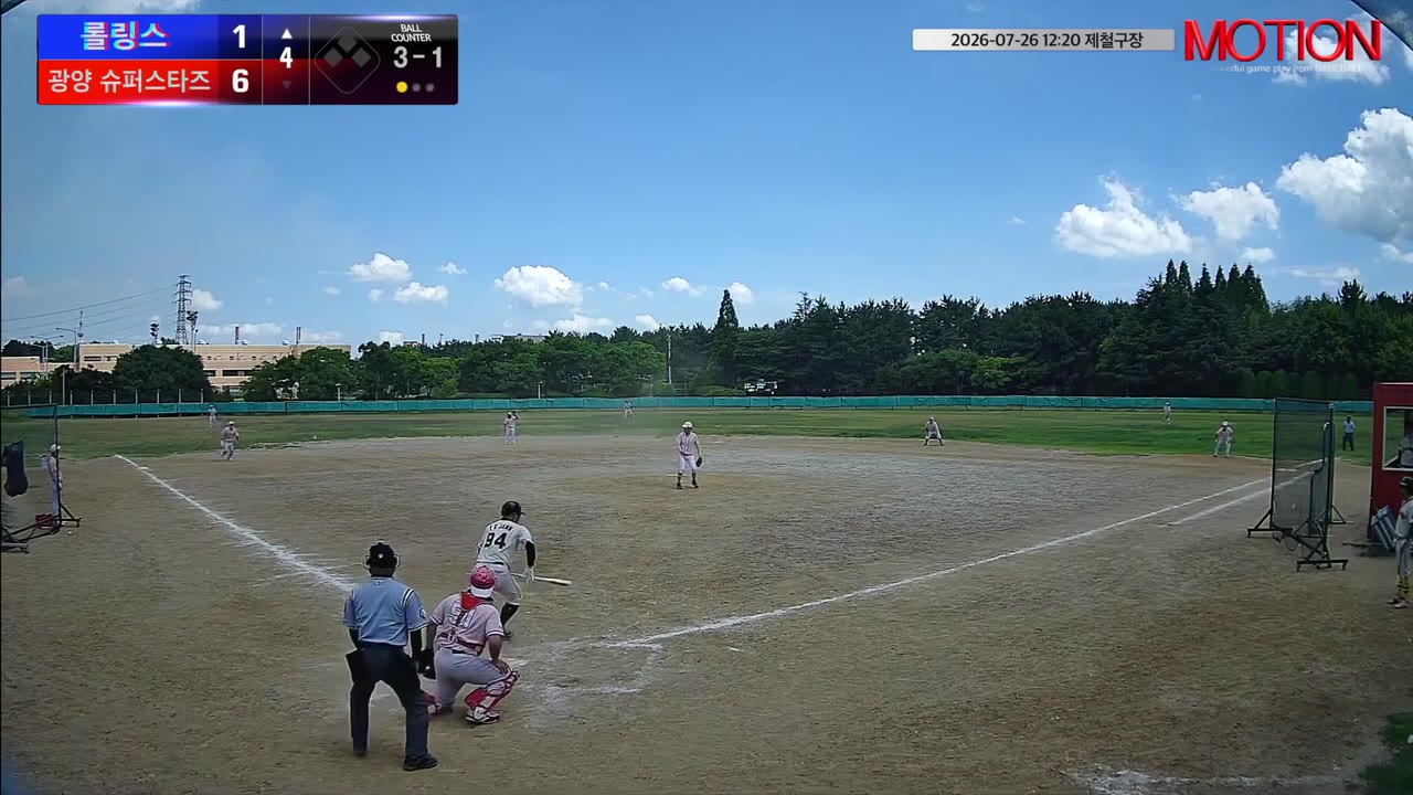 장윤수(94번, 롤링스) 1루타 클립 | vs 광양 슈퍼스타즈 | 7/26 (제철구장)