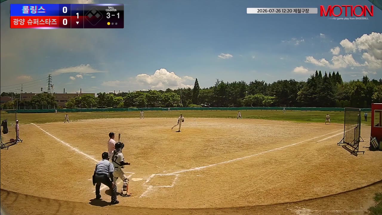 김학찬(51번, 광양 슈퍼스타즈) 볼넷 클립 | vs 롤링스 | 7/26 (제철구장)