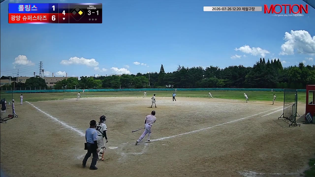 이은택(6번, 광양 슈퍼스타즈) 1루타 클립 | vs 롤링스 | 7/26 (제철구장)