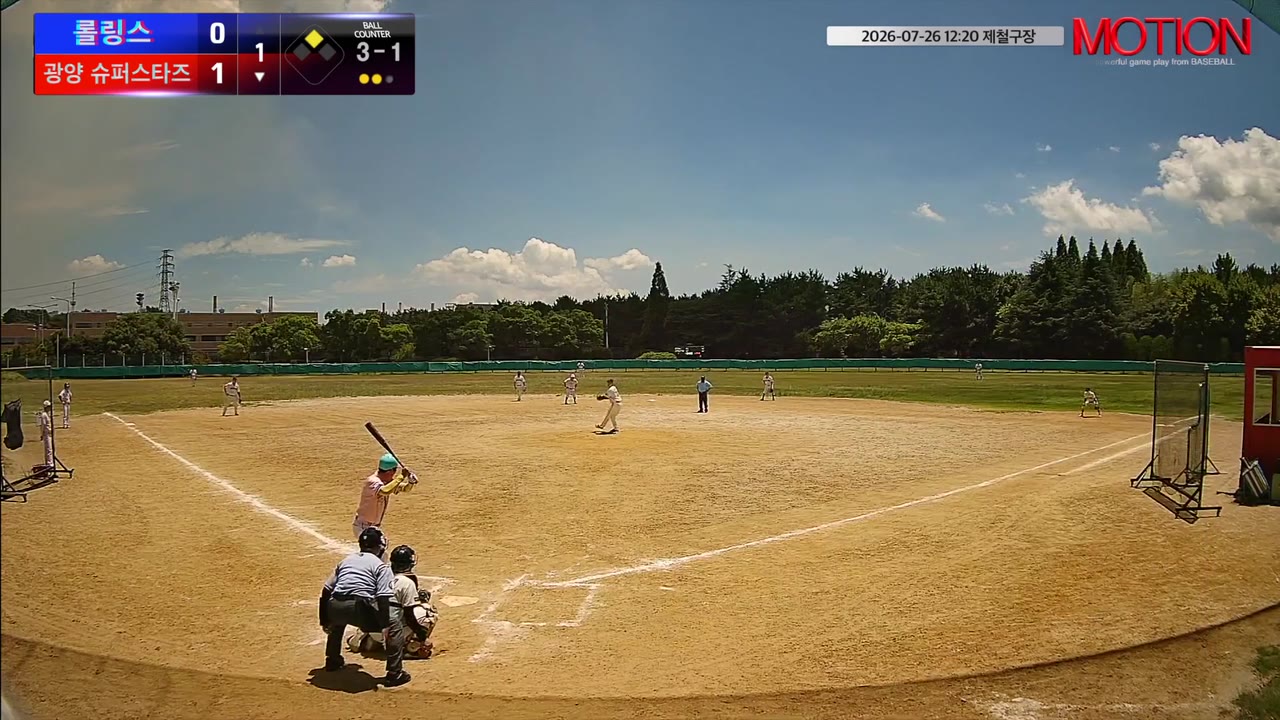 전윤기(31번, 광양 슈퍼스타즈) 볼넷 클립 | vs 롤링스 | 7/26 (제철구장)
