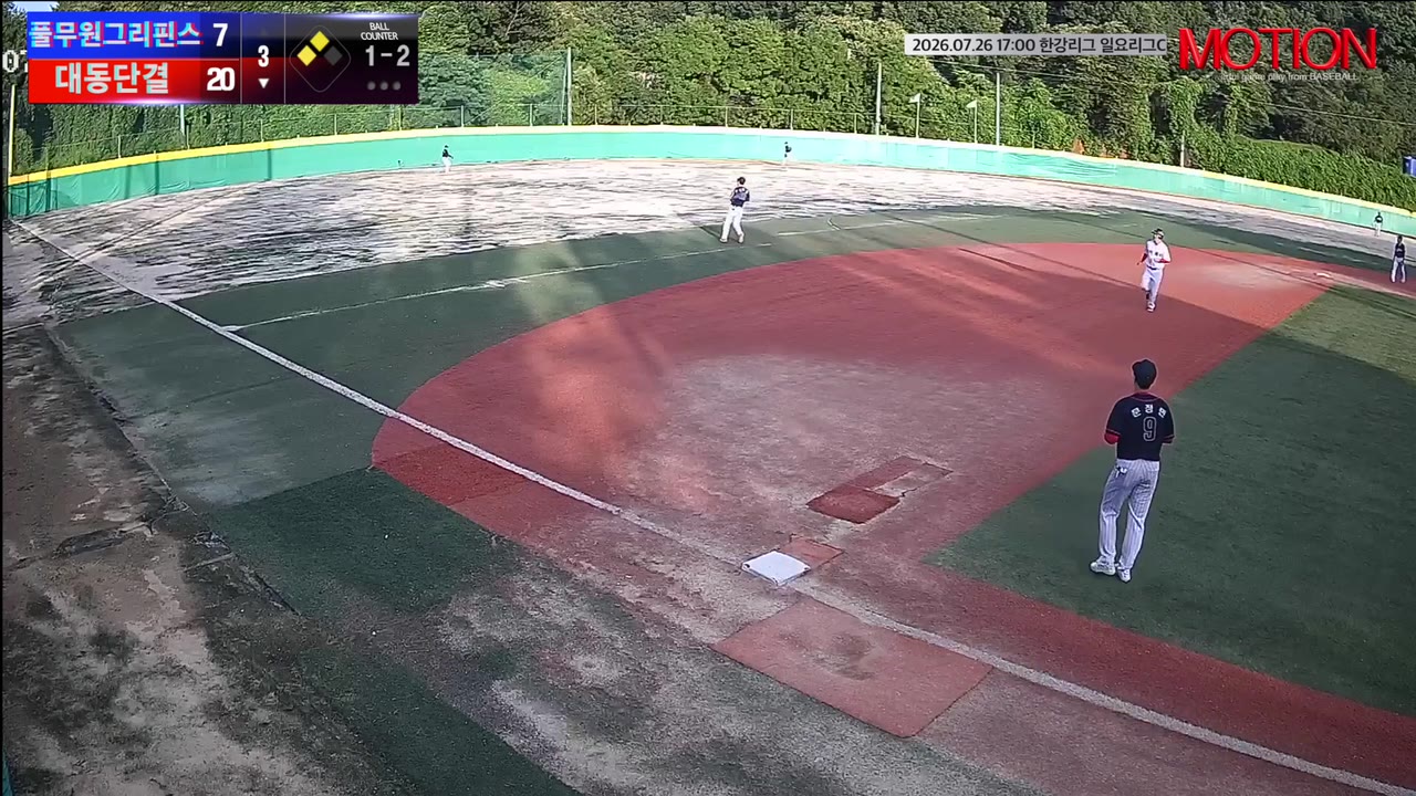 송수현(35번, 대동단결) 2루타 클립 | vs 풀무원그리핀스 | 7/26 (고촌 야구장)