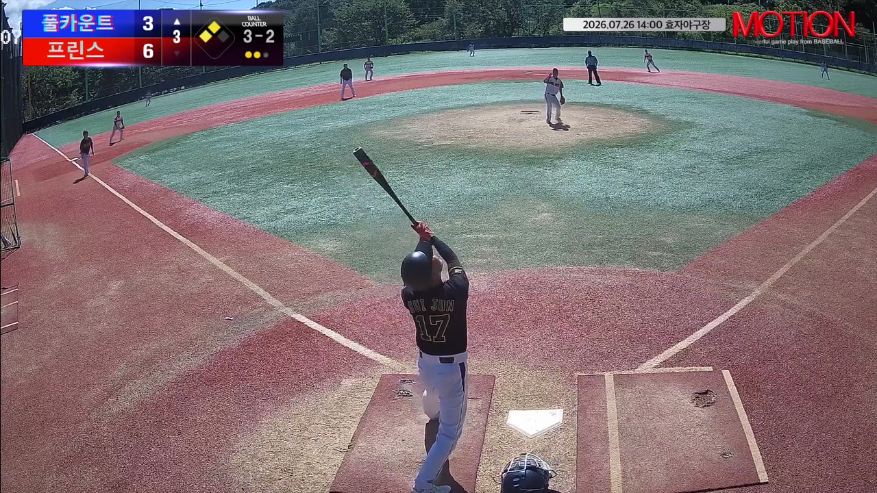 정희준(17번, 풀카운트) 1루타 클립 | vs 프린스 | 7/26 (효자야구장)