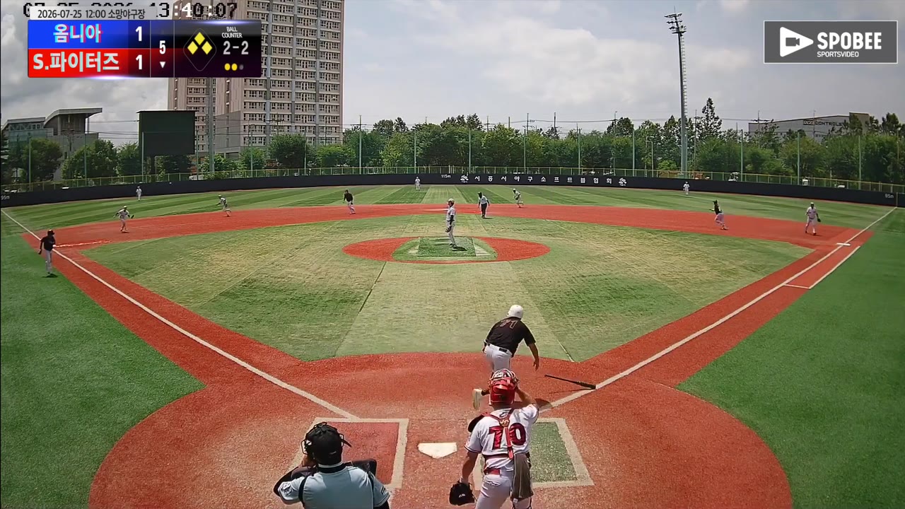 김태헌(71번, S.파이터즈) 1루타 클립 | vs 옴니아 | 7/25 (소망야구장)