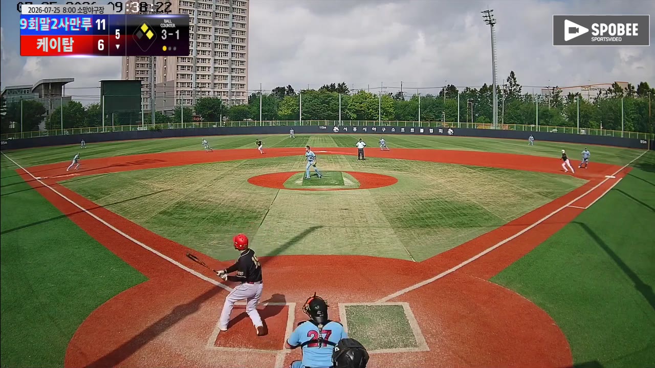 박선호(19번, 케이탑) 1루타 클립 | vs 9회말2사만루 | 7/25 (소망야구장)