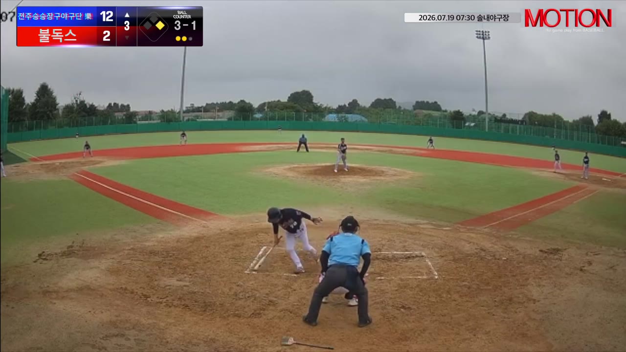 고재영(70번, 전주승승장구야구단 樂) 볼넷 클립 | vs 불독스 | 7/19 (솔내야구장)