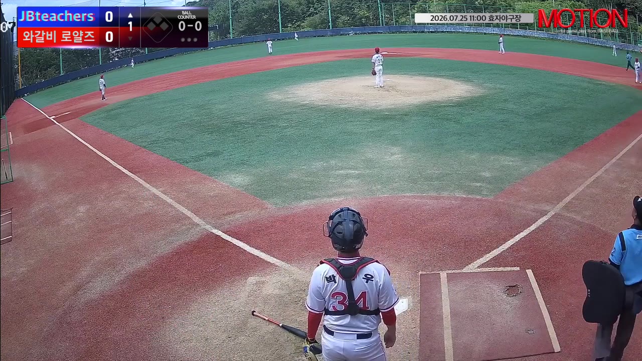 김국현(58번, JBteachers) 플라이 클립 | vs 와갈비 로얄즈 | 7/25 (효자야구장)