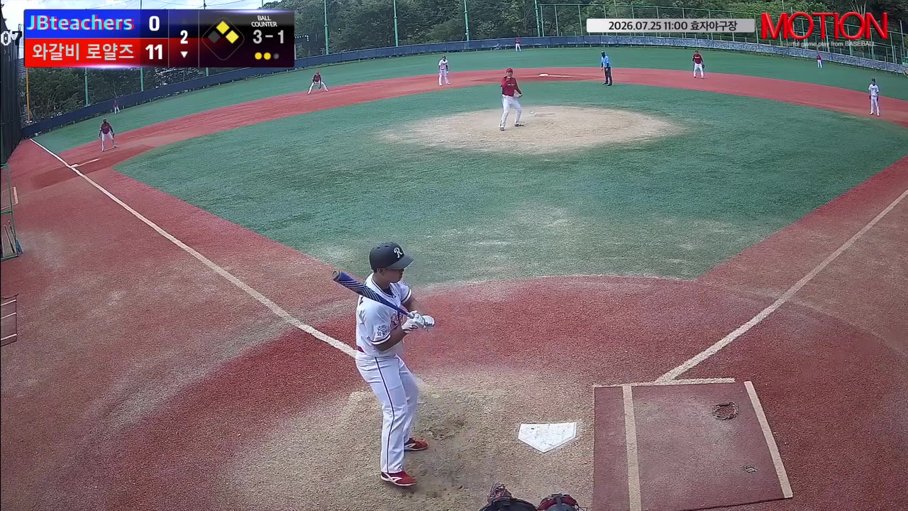 박준서(1번, 와갈비 로얄즈) 사구 클립 | vs JBteachers | 7/25 (효자야구장)