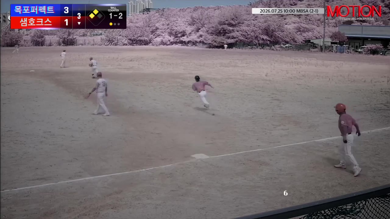 김상유(88번, 샘호크스) 3루타 클립 | vs 목포퍼펙트 | 7/25 (2구장)