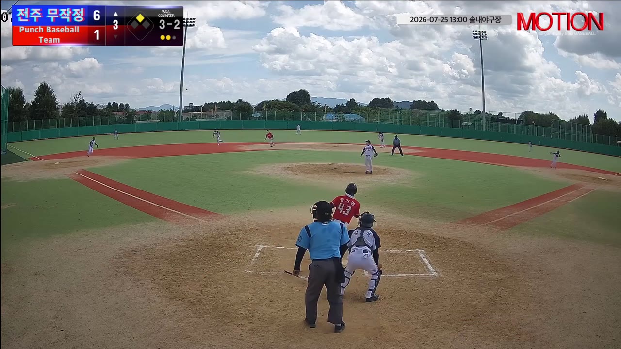 전주 무작정, Punch Baseball Team 막판 5득점 추격 뿌리치고 13-10 승리