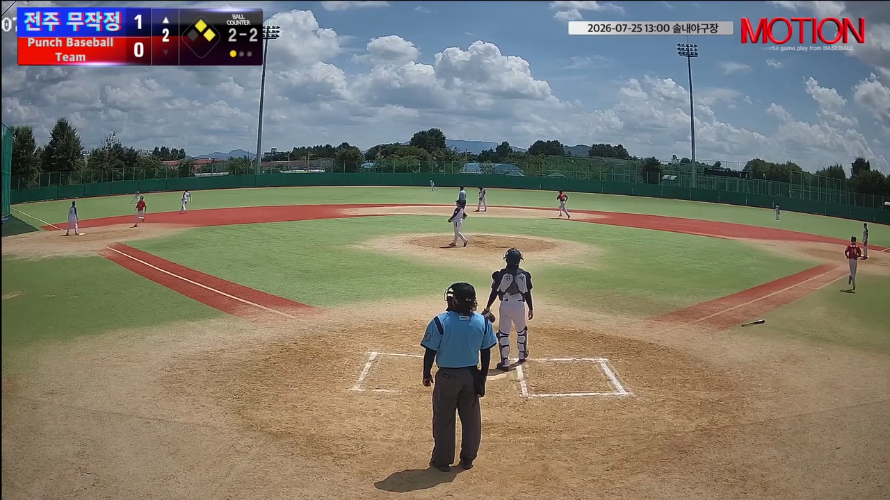 이진규(14번, 전주 무작정) 1루타 클립 | vs Punch Baseball Team | 7/25 (솔내야구장)