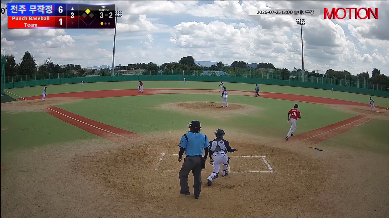 이진규(14번, 전주 무작정) 땅볼 클립 | vs Punch Baseball Team | 7/25 (솔내야구장)