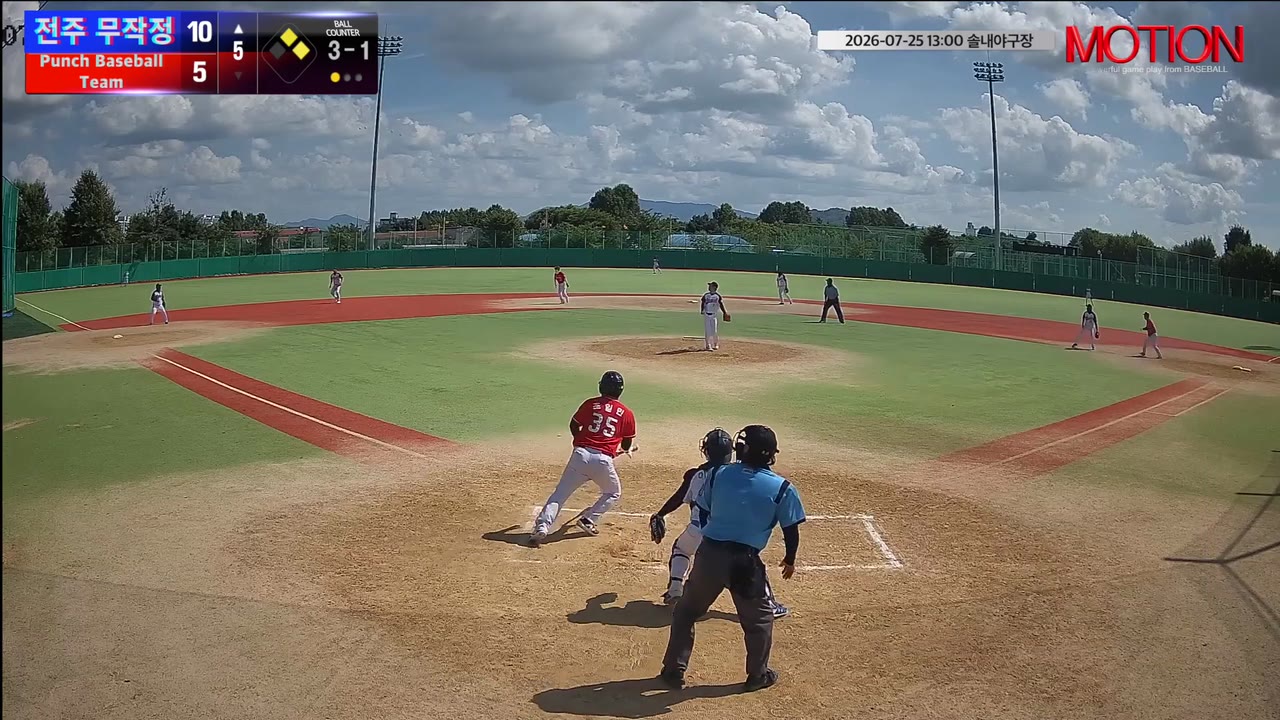 조일민(35번, 전주 무작정) 1루타 클립 | vs Punch Baseball Team | 7/25 (솔내야구장)