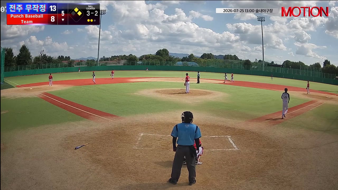 최영재(58번, Punch Baseball Team) 2루타 클립 | vs 전주 무작정 | 7/25 (솔내야구장)