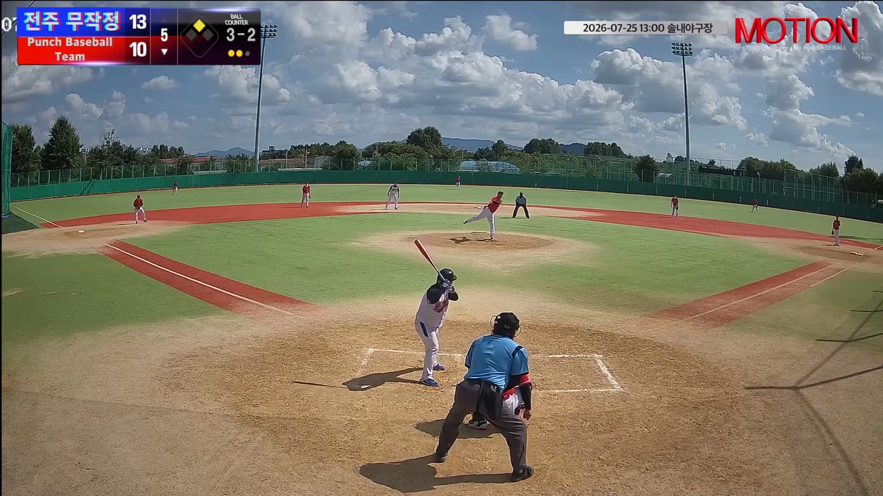이동현(21번, Punch Baseball Team) 볼넷 클립 | vs 전주 무작정 | 7/25 (솔내야구장)