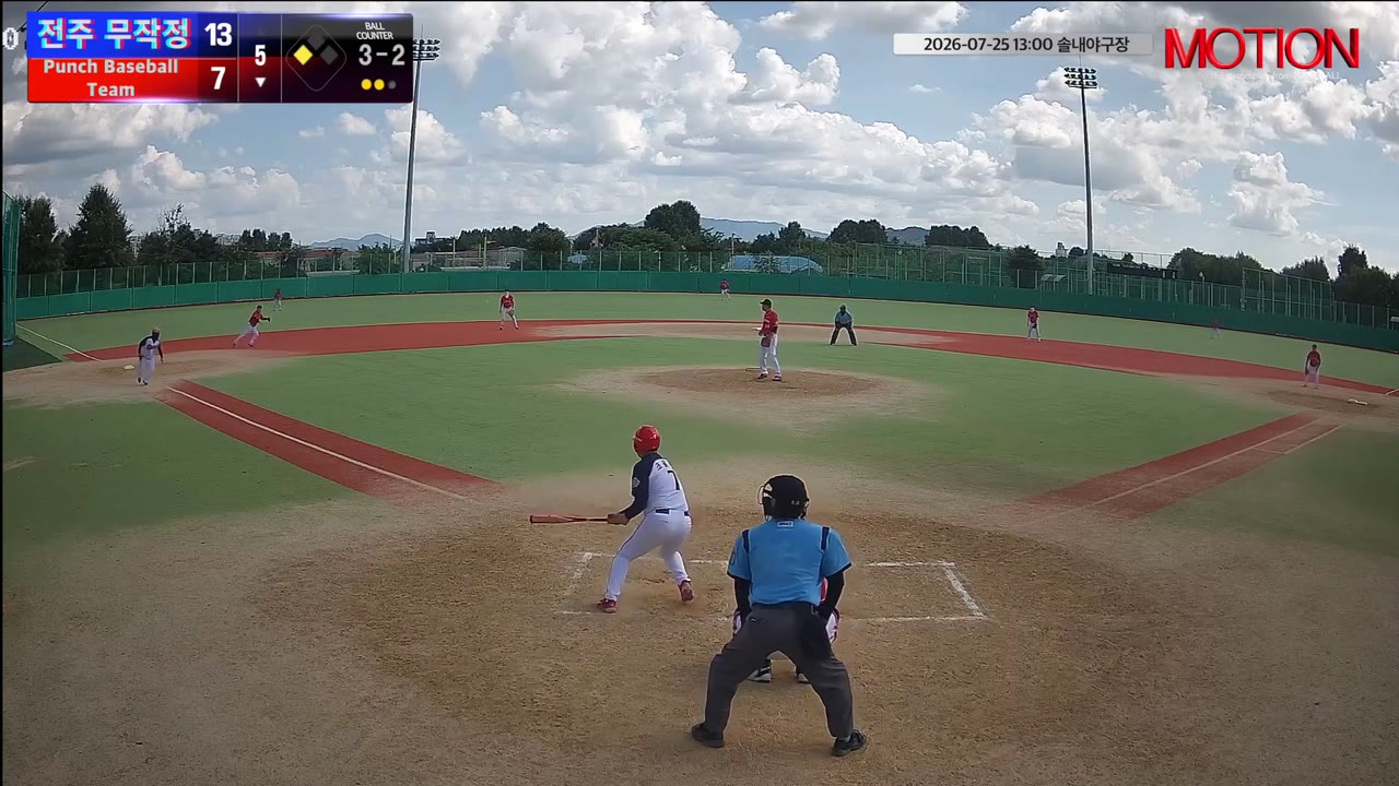 조윤재(7번, Punch Baseball Team) 1루타 클립 | vs 전주 무작정 | 7/25 (솔내야구장)