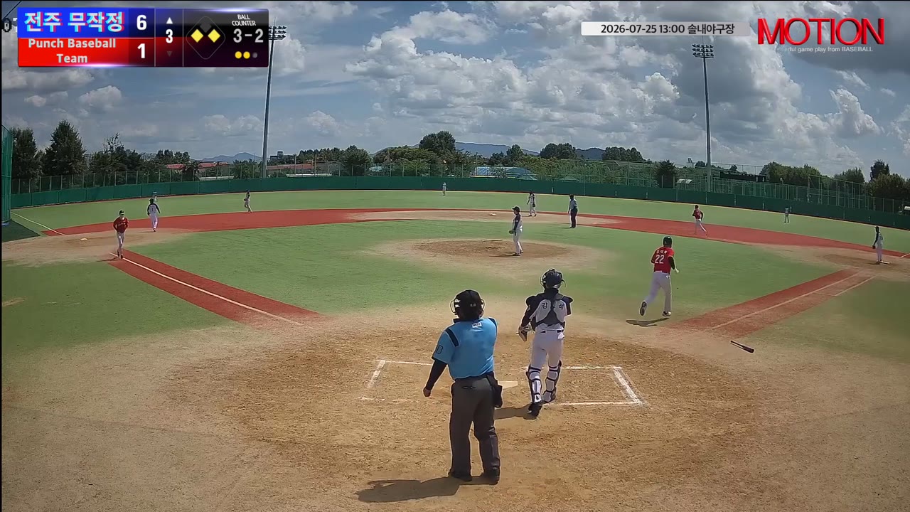 김태욱(22번, 전주 무작정) 1루타 클립 | vs Punch Baseball Team | 7/25 (솔내야구장)