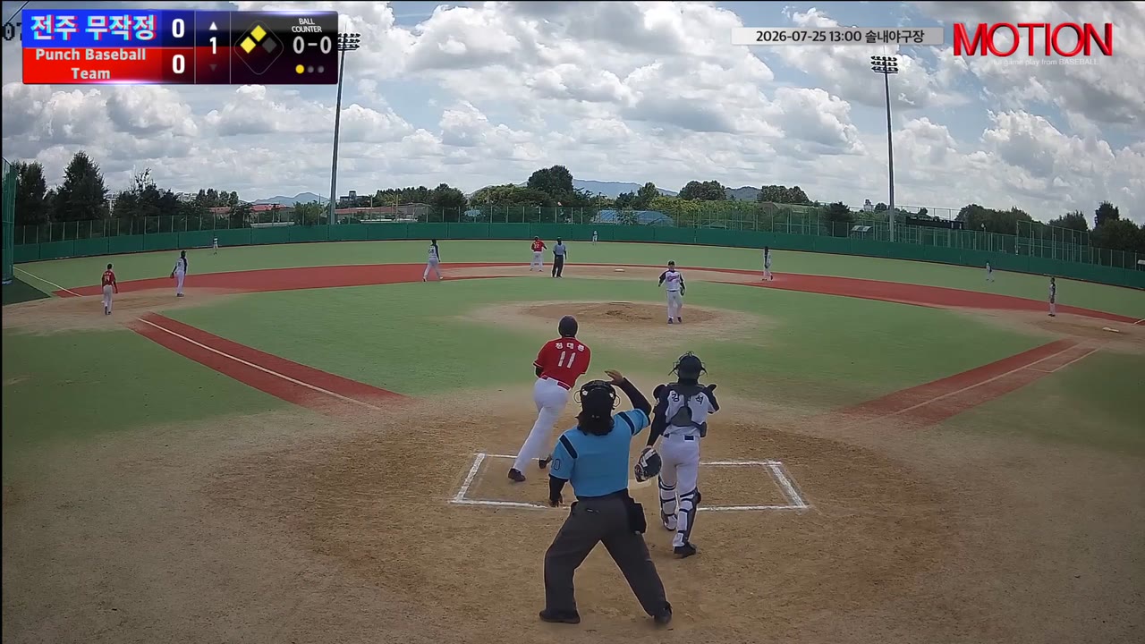 정대봉(11번, 전주 무작정) 희생플라이 클립 | vs Punch Baseball Team | 7/25 (솔내야구장)