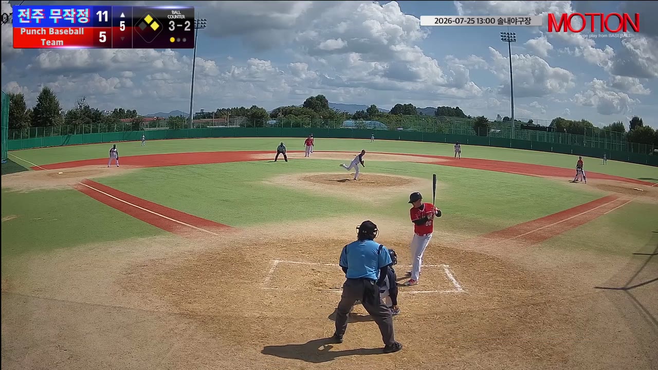 김태우(0번, 전주 무작정) 볼넷 클립 | vs Punch Baseball Team | 7/25 (솔내야구장)