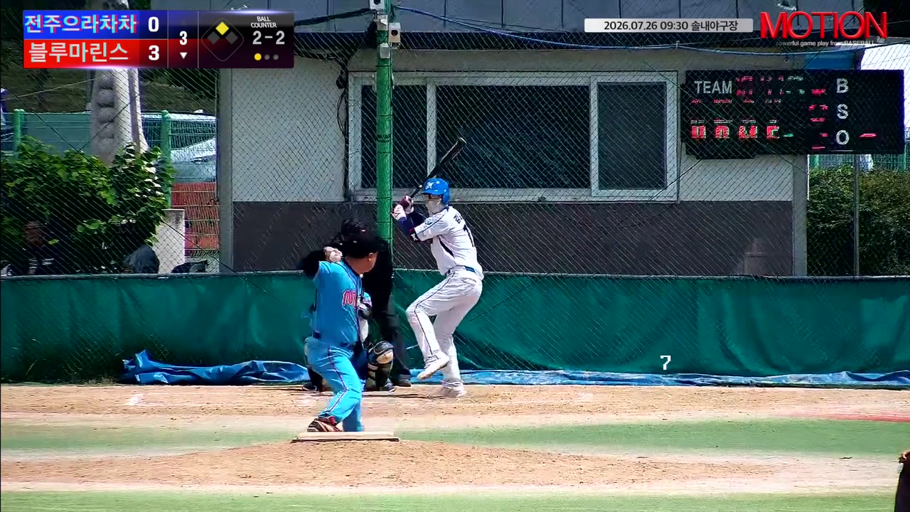 김재문(17번, 블루마린스) 사구 클립 | vs 전주으라차차 | 7/26 (솔내야구장)