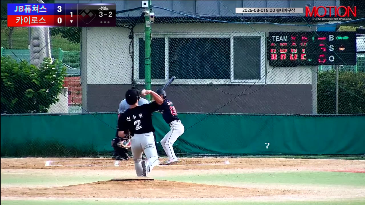 김종민(88번, 카이로스) 1루타 클립 | vs JB퓨쳐스 | 8/1 (솔내야구장)