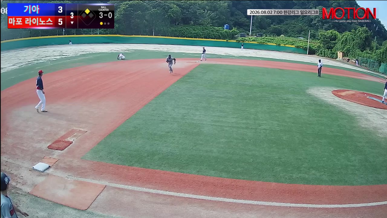 정민기(17번, 마포 라이노스) 1루타 클립 | vs 기아 | 8/2 (고촌 야구장)