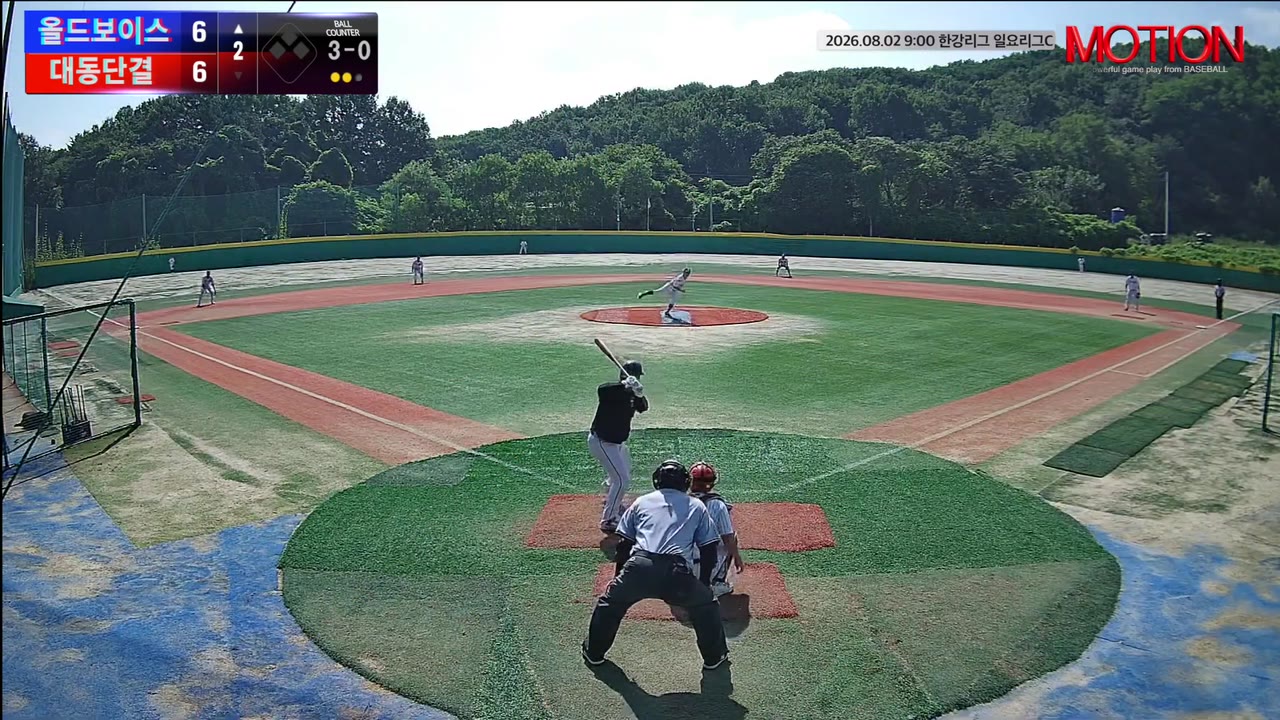 손승우(9번, 올드보이스) 볼넷 클립 | vs 대동단결 | 8/2 (고촌 야구장)
