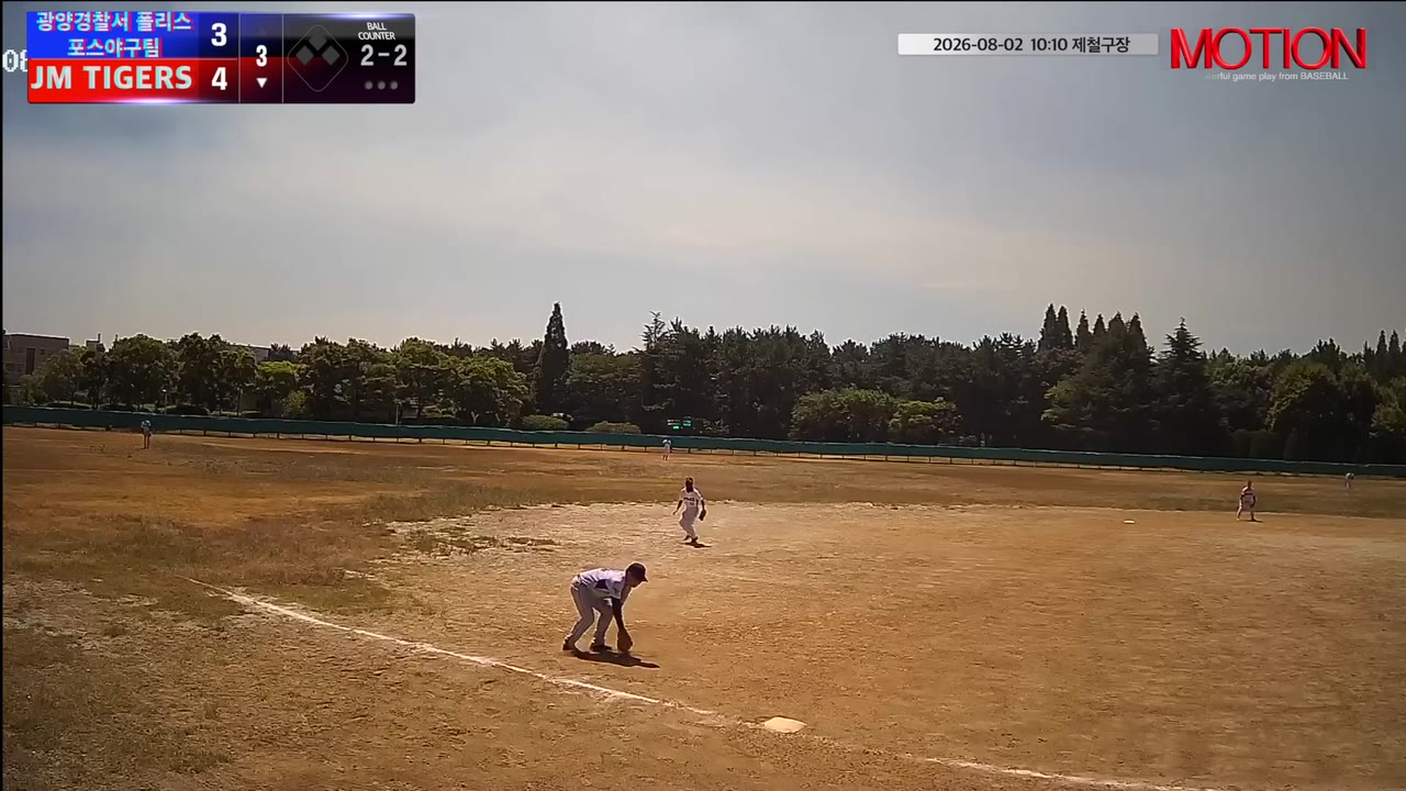 박준혁(5번, JM TIGERS) 실책 클립 | vs 광양경찰서 폴리스포스야구팀 | 8/2 (제철구장)