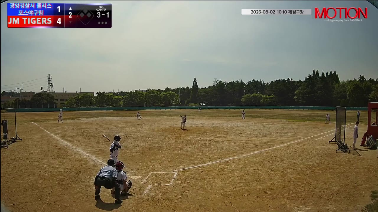 장경수(38번, 광양경찰서 폴리스포스야구팀) 볼넷 클립 | vs JM TIGERS | 8/2 (제철구장)