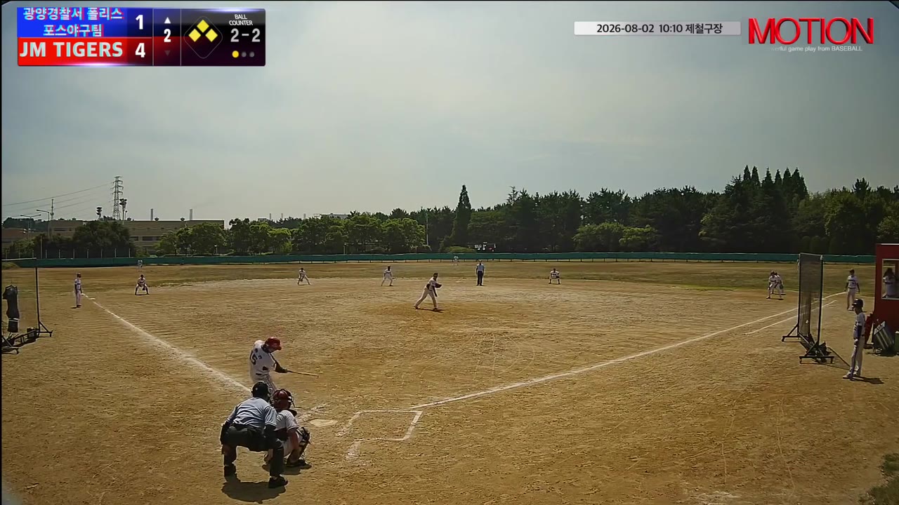 이종관(15번, 광양경찰서 폴리스포스야구팀) 1루타 클립 | vs JM TIGERS | 8/2 (제철구장)