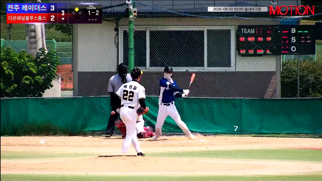 이창민(19번, 다온패널블루스톰스) 1루타 클립 | vs 전주 레이더스 | 8/1 (솔내야구장)