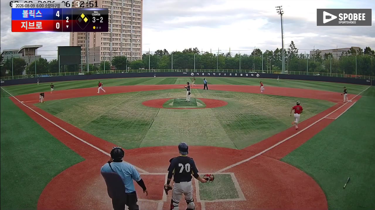 장보선(0번, 지브로) 1루타 클립 | vs 볼릭스 | 8/9 (소망야구장)