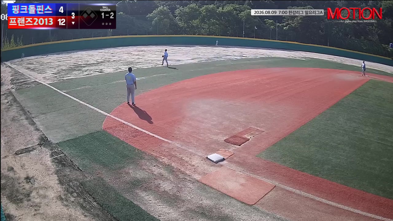 유명준(1번, 핑크돌핀스) 1루타 클립 | vs 프랜즈2013 | 8/9 (고촌 야구장)